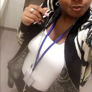 Printed Asymmetrical Cardigan